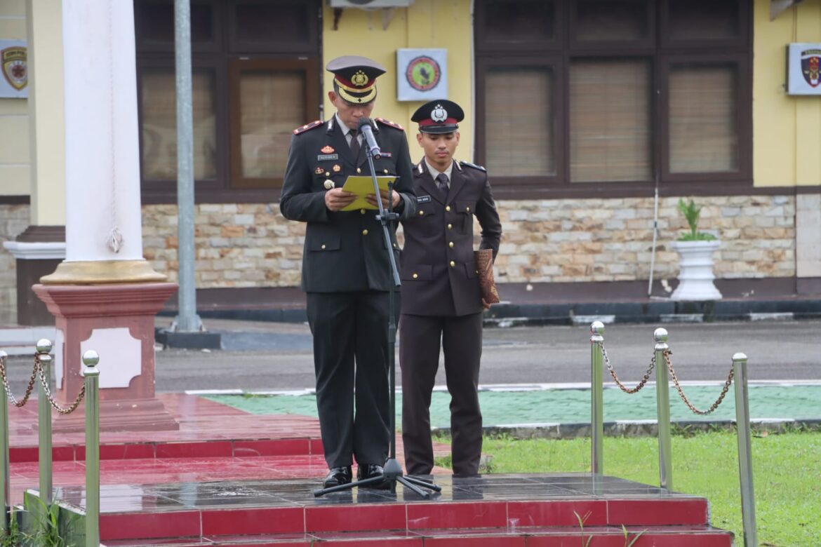 Wakapolres Bangka Tengah, Kompol Alfian Ali, yang mewakili Kapolres Bangka Tengah AKBP Pradana Aditya Nugraha.